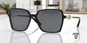 Gafas de sol para mujer VERSACE VE4396 GB1 87 negro gris oscuro 58 mm - Imagen 1 de 6