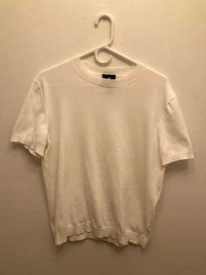 Camiseta blanca de manga corta para hombre H&M calce ajustado mediana Foto 1 de 3