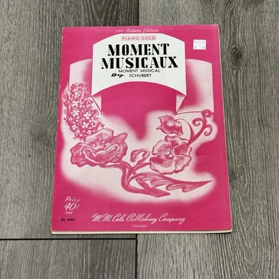 Moment Musicaux Schubert Piano Solo Sheet Music 1936 MM Cole Deluxe Edition - Image 1 of 3