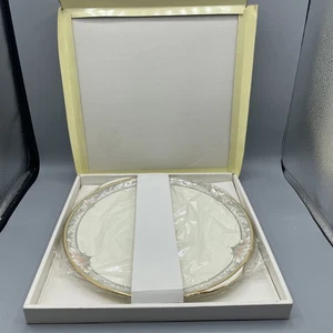Noritake Barrymore * CAKE SERVING PLATE * Handles, Flowers, Brand New - Picture 1 of 7