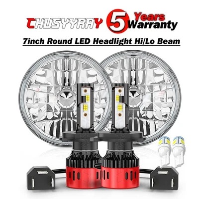 Par de faros LED redondos altos/bajos de 7 pulgadas para Ford Mustang 1964-1973 Foto 1 de 4