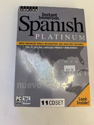 Spanish Platinum Ed 11 CD Set Instant Immersion (Topics Entertainment, 1996)Open - Image 1 of 4