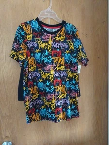 Boys Graphic Print Crew Neck T Shirt & Shorts Set Summer Outfit Size 14/16 - Picture 1 of 4