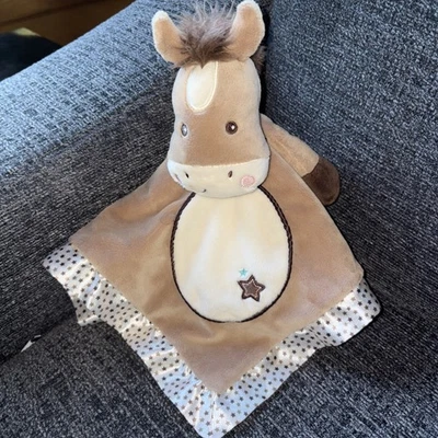 Manta de seguridad Douglas Baby Horse Pony de felpa Lovey con estrellas de satén Foto 1 de 4
