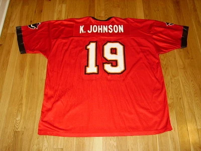CAMISETA 52 del equipo de fútbol americano de colección campeón KEYSHAWN JOHNSON TAMPA BAY BUCCANEERS NFL Foto 1 de 2