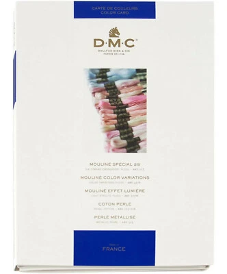 DMC Color Card ~  Embroidery Floss, Pearl Made w/Real Thread Samples #W100B - Image 1 of 4