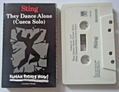 Sting THEY DANCE ALONE (CUECA SOLO)  - Cassette Single 1987 HUMAN RIGHTS NOW! - Image 1 of 2