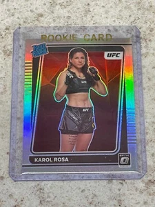 KAROL ROSA ~ 2022 Donruss Optic UFC Rated ROOKIE #102 Silver Holo Prizm PWE RC - Foto 1 di 3