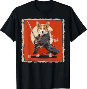 Pembroke Corgi Dog Japanese Art Samurai Ukiyo-e T-Shirt - Bild 1 von 8