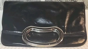 Vintage Faux Leather Small Clutch Purse Magnetic Closure Unbranded Punk Retro - Picture 1 of 8