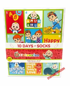 COCOMELON 10 Days Of Socks Countdown Toddler Surprise Size 3T-5T NEW - Picture 1 of 2