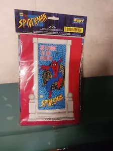 Vintage 1994 Marvel Spiderman Door Banner Party 2ft x 5ft Birthday Marvel Comics - Picture 1 of 5