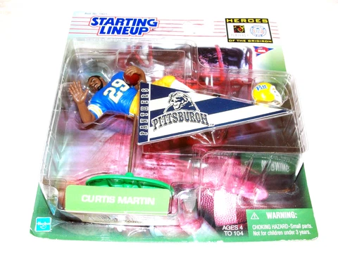 Starting Lineup Curtis Martin Action Figure, Panthers, 1999 College, Sealed Cover