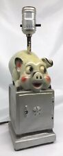 Vintage A. N. Brooks Co. Lampe Piggy Bank en céramique