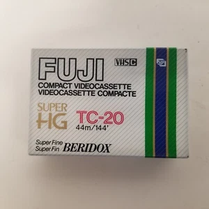 Fuji Super HG TC-20 Blank VHS-C Tape, Compact Videocassette, New Sealed - Picture 1 of 3