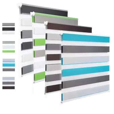 Doppelrollo Duo Rollo Klemmfix ohne Bohren Easyfix Fenster Seitenzugrollo B-Ware - Bild 1 von 4