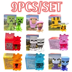 9PCS/SET Mc DONALD'S A Minecraft Movie Kids HAPPY MEAL BEE TOYS Kids Gift - Picture 1 of 12