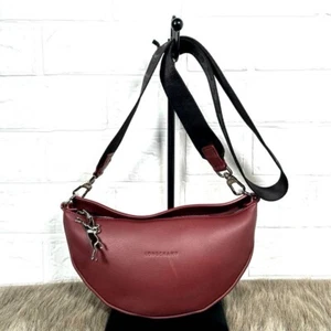Longchamp Shoulder Body Bag Smile Shaped Stylish Women's Rare Used - Picture 1 of 12