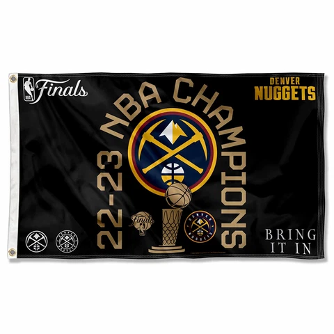 Denver Nuggets 2022 2023 Finals NBA Champions Grommet Flag Cover