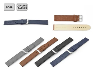 Superlanges Kalbsleder Uhrenarmband Extra lang Cuba XXL viele Farben 18,20,22 mm - Picture 1 of 16