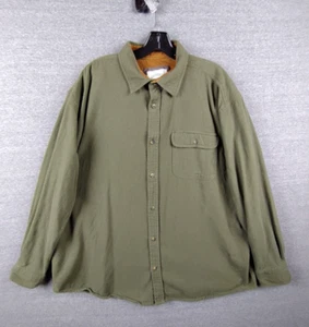 Gioberti Mens Shirt Extra Large XL Green Flannel Button Up Lumberjack Cozy Cabin - Picture 1 of 9