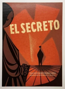VTG DIVEDCO SERIGRAPH MINI POSTER / EL SECRETO / ISABEL BERNAL / PUERTO RICO - Picture 1 of 1