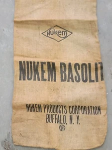 VINTAGE GRAIN Nukem PRODUCTS BURLAP SACK BAG, - Picture 1 of 2