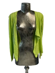 POMODORO Cardigan Size M 14 Apple Green Cotton Womens Top NEW EU42 RRP £39 - Picture 1 of 12
