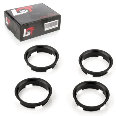 4x Distanziali Anello di Centraggio Nero Cerchi IN Lega Ø 63,4 MM - Ø 60,1 - Immagine 1 di 4