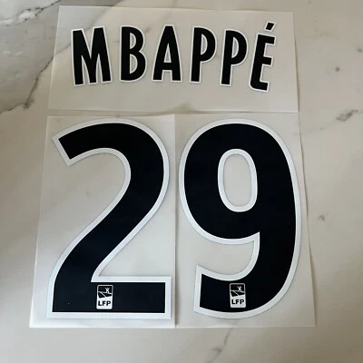 2016-17 MBAPPE Monaco Home Nameset Name Number Ligue 1 Dorsal Flock - Image 1 of 3