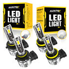 9005+H11 LED Headlight Combo 4 High Low Beam Bulbs Kit Super White Bright Lamps