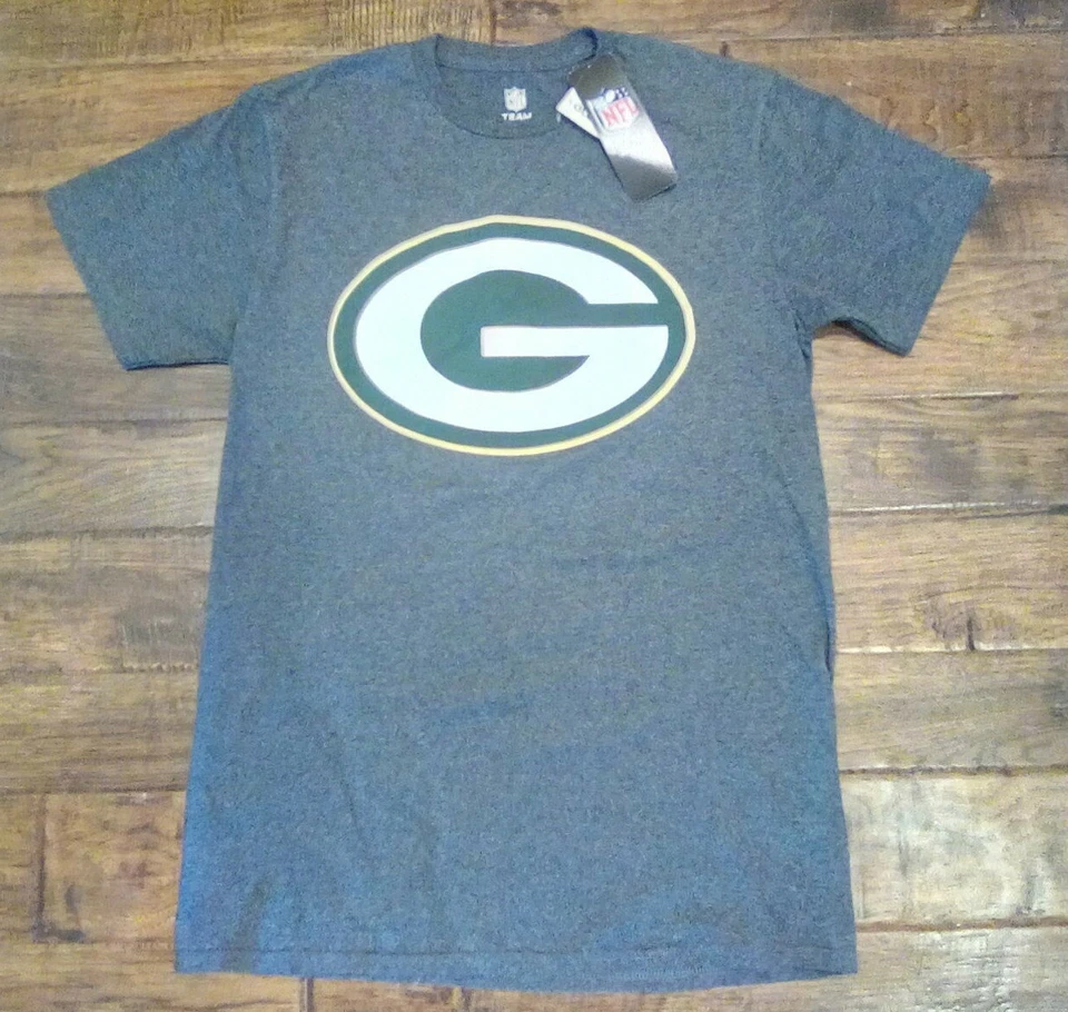 Совершенно новый!! Мужская футболка Green Bay Packers с серым логотипом размер средний M - Изображение 1 из 1