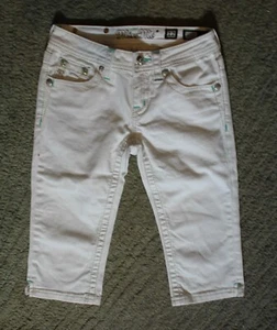 Miss Me Girls White Capri Jeans - Size 12 - EUC - Picture 1 of 4
