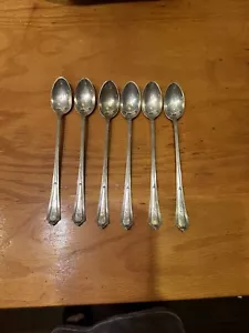 Sterling Silber Vintage Set 6 Löffel mit Monogramm - Bild 1 von 4