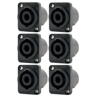 6x Neutrik NL4MP 4 polos conector de habla chasis montaje en panel terminal de altavoz Foto 1 de 4