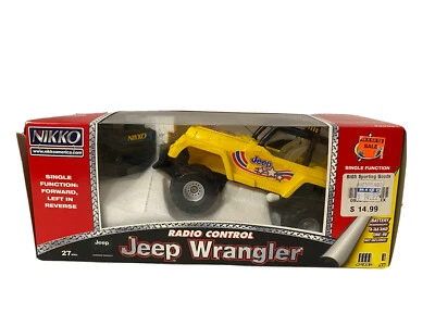 Vtg RC Nikko Jeep Wrangler Yellow Scale Crawler 1/24 Radio Control NIB - Image 1 of 4