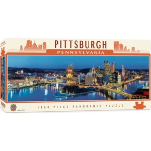 Rompecabezas panorámico de Pittsburgh Pennsylvania 1000 piezas horizonte paisajes urbanos - Imagen 1 de 5