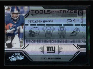 TIKI BARBER 2008 PLAYOFF ABSOLUTE #TOTT24 TOOLS OF THE TRADE BLACK #05/10 BA2463 - Picture 1 of 1