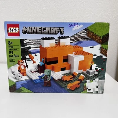 Lego Minecraft: The Fox Lodge 21178 193 pcs NEW and SEALED - Image 1 of 4