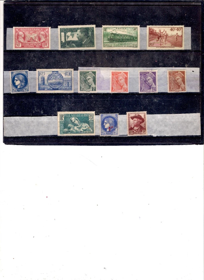 FRANCE, 1927-1941, MintH , 13 Diferent Pcs., Catal.value $23,50 - Image 1 of 1