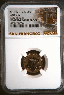 2018-S Reverse Proof Lincoln Shield 1C Cent NGC PF69RD - Image 1 of 2