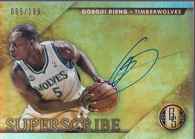 2014-15 Panini Gold Standard Superscribe Autographs 24 Gorgui Dieng Auto/199 BSK - Image 1 of 2