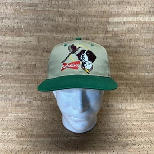Vintage 1995 Budweiser Brown Green Baseball Hat Prairie Dog Embroidered Logo - Picture 1 of 4