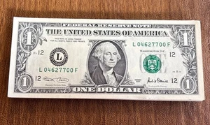 2001 75 Consecutive Uncirculated Numbered One Dollar Bill-Low Sequential Numbers - Picture 1 of 3