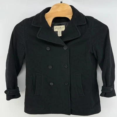 Eddie Bauer Petite M  Dbl Breasted Wool/Cashmere/Nylon Peacoat Jacket Coat *READ - Image 1 of 4
