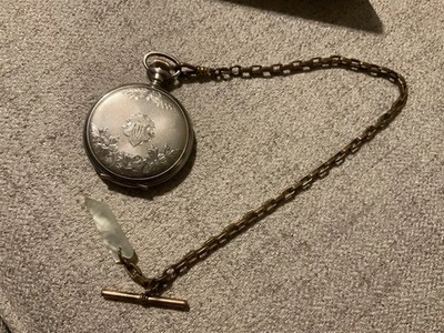 VINTAGE ELGIN Large Pocket Watch STERLING CASE - Image 1 of 4