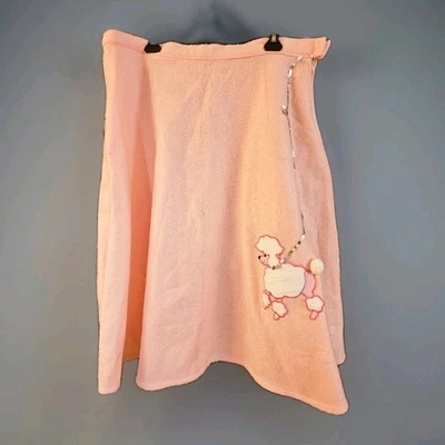 Falda Caniche Vintage Años 80 Hace Los Años 50 Fieltro Rosa M/L Foto 1 de 4