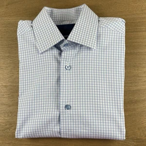 David Donahue L/S Button Shirt Mens Medium M (15 1/2 34/35) Gingham Check $155 - Picture 1 of 12