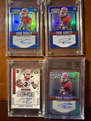 Todd Gurley 2015 Panini Contenders azul y Prizms selecciones del draft ¡Autos!! Foto 1 de 2