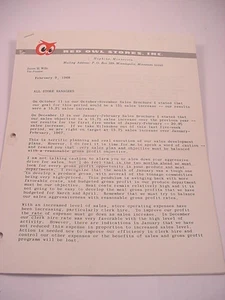 Vintage Red Owl Food Stores 1968 All Store Managers 23 Pages Ships Same Day - Picture 1 of 2